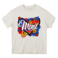 Cream American mini heart Heavy Core Tee - Neo Western