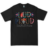 Black loud proud football mom Premium Tee - CowhideDigitalArt