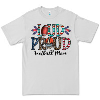 Dove Grey loud proud football mom Premium Tee - CowhideDigitalArt