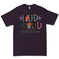 Plum loud proud football mom Premium Tee - CowhideDigitalArt