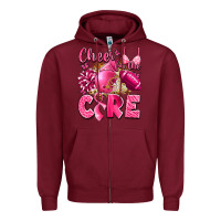 Burgundy cheer for the cure breast cancer Zipper Hoodie - LillyAllenDesigns