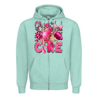 Seafoam cheer for the cure breast cancer Zipper Hoodie - LillyAllenDesigns