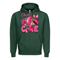 Sports Green cheer for the cure breast cancer Zipper Hoodie - LillyAllenDesigns