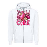 White cheer for the cure breast cancer Zipper Hoodie - LillyAllenDesigns