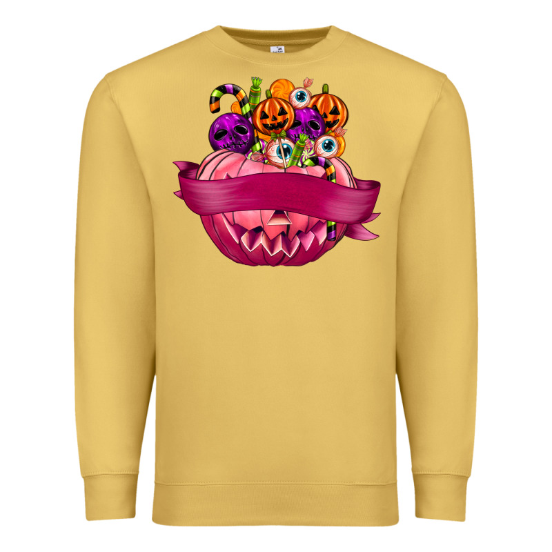 Personalized Girl Halloween Candy Premium Sweatshirt by texasbilliewilder | Teevron