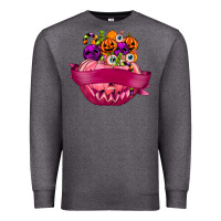 Charcoal Heather Personalized Girl Halloween Candy Premium Sweatshirt - texasbilliewilder