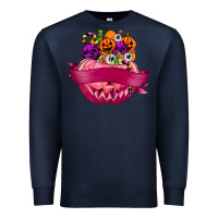 Navy Personalized Girl Halloween Candy Premium Sweatshirt - texasbilliewilder