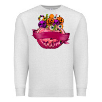 Oatmeal Heather Personalized Girl Halloween Candy Premium Sweatshirt - texasbilliewilder