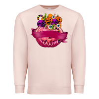 Pale Pink Personalized Girl Halloween Candy Premium Sweatshirt - texasbilliewilder