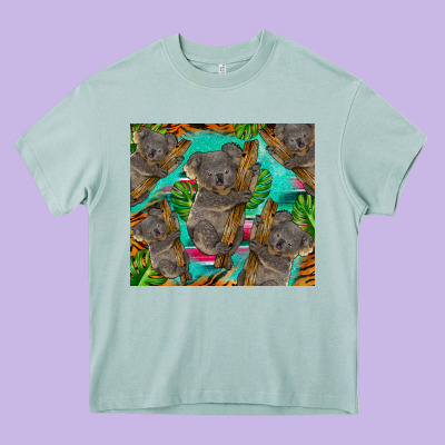 Koala Tumbler Heavy Core Tee Designed By Barkaloodesign
