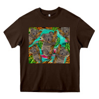 Chocolate Brown koala tumbler Heavy Core Tee - BarkalooDesign