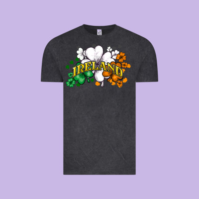 Ireland Flag Vintage Tee Designed By Nancycooperartshop