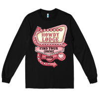 Black cupids howdy lodge find your cowboy open Long Sleeve Tee - MaliasSmallBusiness