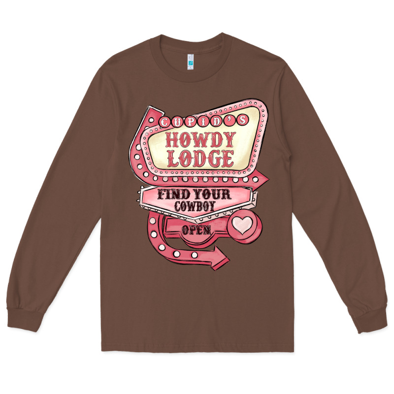 Cupids Howdy Lodge Find Your Cowboy Open Long Sleeve Tee by MaliasSmallBusiness | Teevron