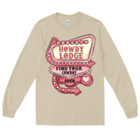 Mushroom cupids howdy lodge find your cowboy open Long Sleeve Tee - MaliasSmallBusiness