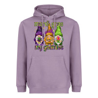 Lavender Mardi Gras with my gnomes Heavyweight Hoodie - NancyCooperArtShop