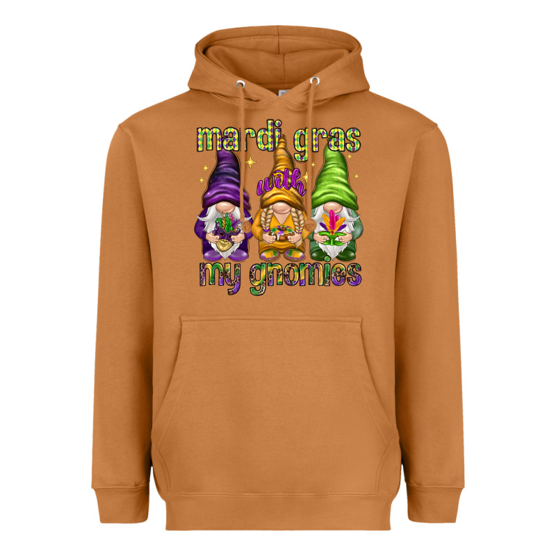 Mardi Gras With My Gnomes Heavyweight Hoodie by NancyCooperArtShop | Teevron
