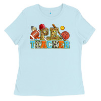 Baby Blue p.e. teacher Ladies Tee - Zillion Design Studio