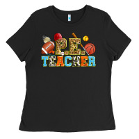 Black p.e. teacher Ladies Tee - Zillion Design Studio
