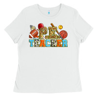 White p.e. teacher Ladies Tee - Zillion Design Studio