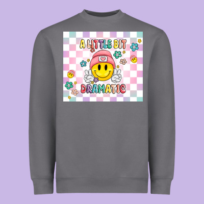 A Little Bit Dramatic Retro Heavyweight Sweatshirt Designed By Maliassmallbusiness