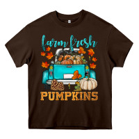 Chocolate Brown farm fresh pumpkins Heavy Core Tee - HRA Design Shop
