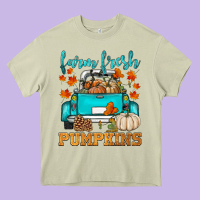 Farm Fresh Pumpkins Heavy Core Tee Designed By Hra Design Shop