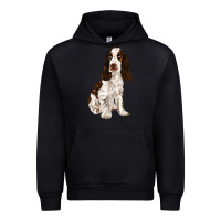 Black english cocker spaniel Urban Hoodie - FaDigitalArtStudio