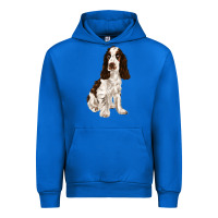 Cobalt english cocker spaniel Urban Hoodie - FaDigitalArtStudio