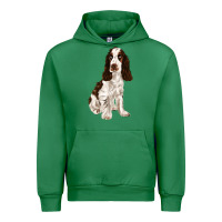 Emerald english cocker spaniel Urban Hoodie - FaDigitalArtStudio