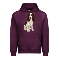 Mauve Wine english cocker spaniel Urban Hoodie - FaDigitalArtStudio