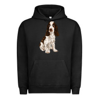 Pigment Black english cocker spaniel Urban Hoodie - FaDigitalArtStudio