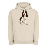 Pigment French Oak english cocker spaniel Urban Hoodie - FaDigitalArtStudio