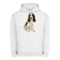 Pigment Lunar Rock english cocker spaniel Urban Hoodie - FaDigitalArtStudio