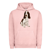 Pigment Salmon english cocker spaniel Urban Hoodie - FaDigitalArtStudio
