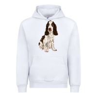 White english cocker spaniel Urban Hoodie - FaDigitalArtStudio