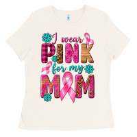 Bone I Wear Pink For My Mom with Butterfly Ladies Tee - texasbilliewilder