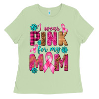 Matcha I Wear Pink For My Mom with Butterfly Ladies Tee - texasbilliewilder