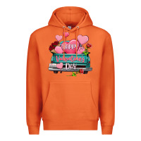 Carrot Happy Valentine's day turquoise truck Premium Hoodie - HowdyJamesFarm