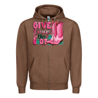 Chestnut give cancer the boot Zipper Hoodie - LillyAllenDesigns