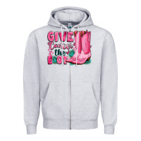 Heather Grey give cancer the boot Zipper Hoodie - LillyAllenDesigns