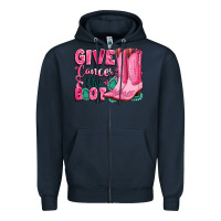Navy give cancer the boot Zipper Hoodie - LillyAllenDesigns