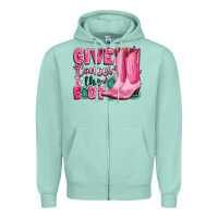 Seafoam give cancer the boot Zipper Hoodie - LillyAllenDesigns