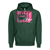 Sports Green give cancer the boot Zipper Hoodie - LillyAllenDesigns