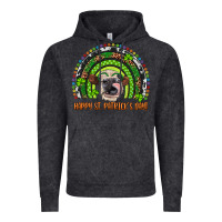 Vintage Black Western Happy St. Patrick's Day Cow Rainbow Vintage Hoodie - Artiststas