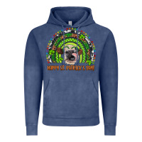 Vintage Denim Western Happy St. Patrick's Day Cow Rainbow Vintage Hoodie - Artiststas