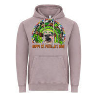 Vintage Zinc Western Happy St. Patrick's Day Cow Rainbow Vintage Hoodie - Artiststas