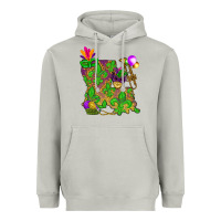 Moon Dust Louisiana map Mardi Gras Heavyweight Hoodie - NancyCooperArtShop