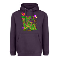 Plum Louisiana map Mardi Gras Heavyweight Hoodie - NancyCooperArtShop