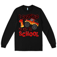 Black i crushed 100 days of school monster truck Long Sleeve Tee - MaliasSmallBusiness